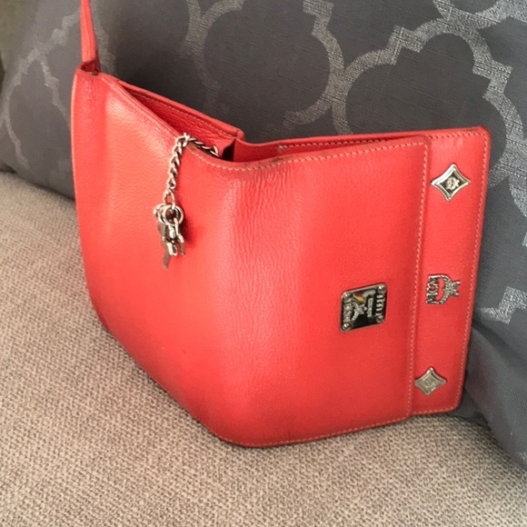 MCM Trifold Orange Wallet - Picture 9 of 12